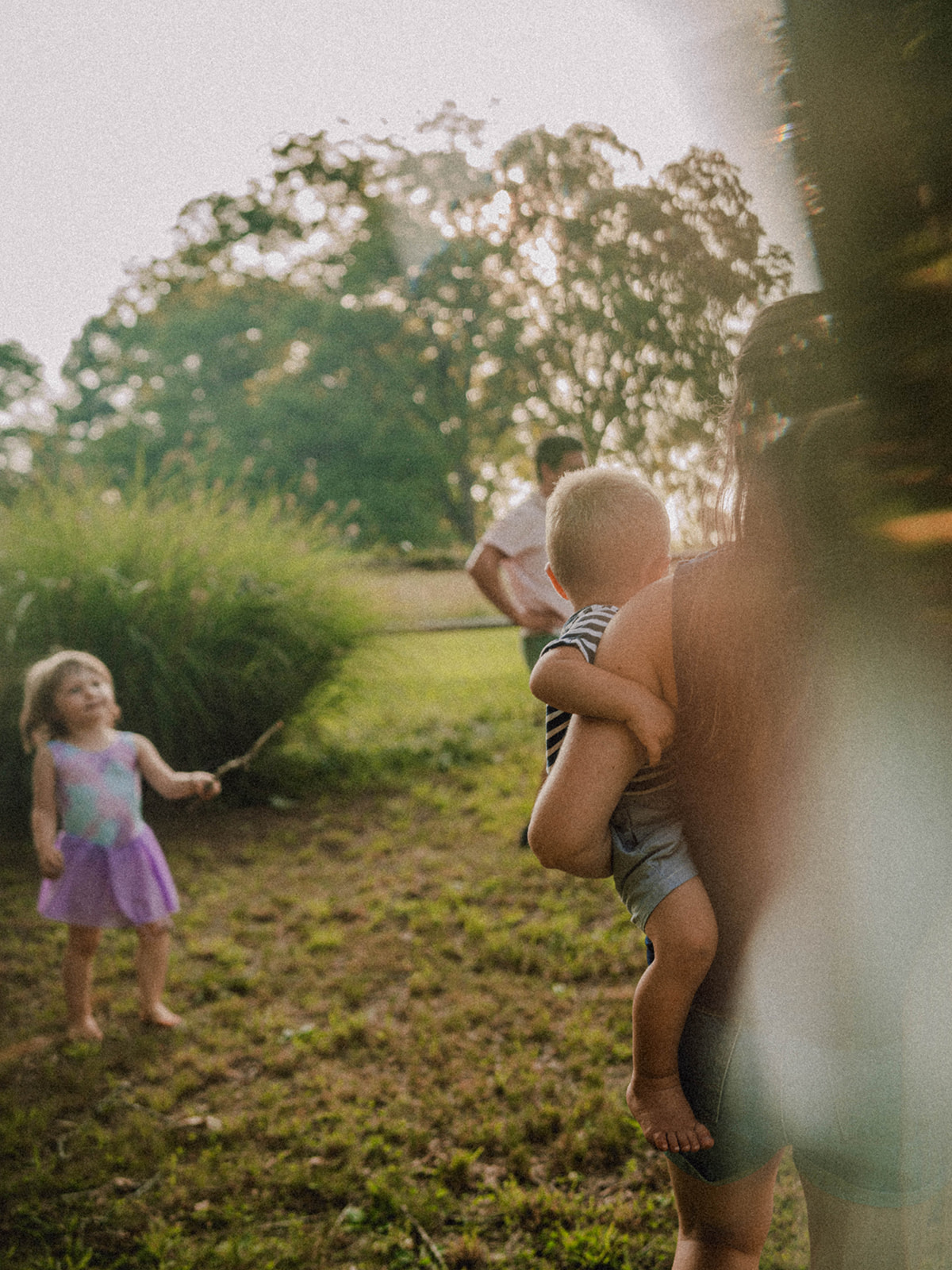 A family outside together from Rylee’s existing documentary archive
