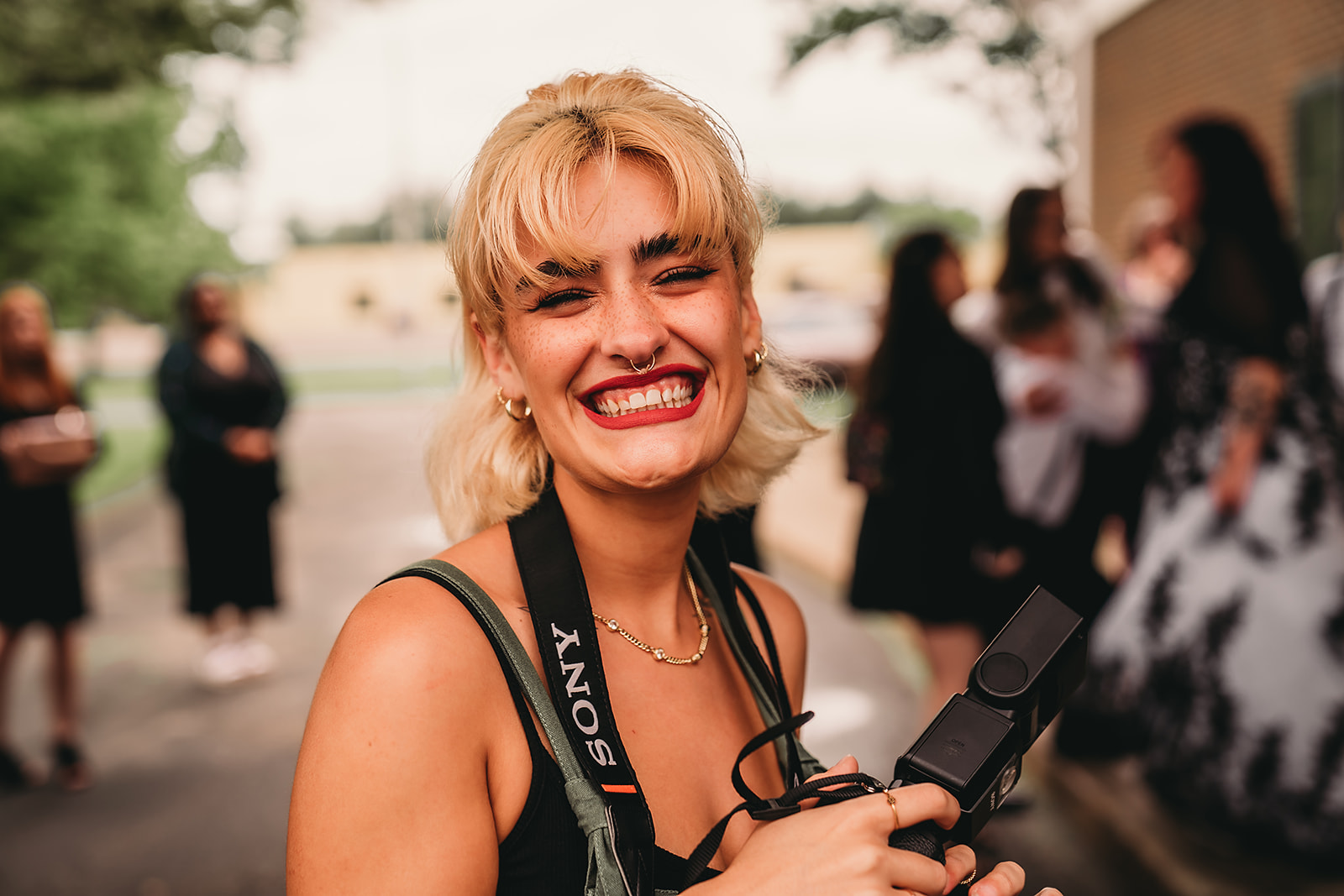 Rylee working with a camera